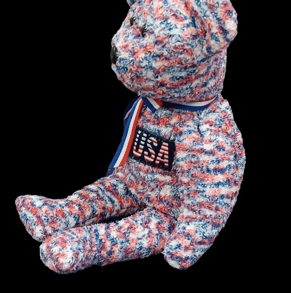 •2000 Ty Beanie Baby USA the Fourth of July Bear  Red ,White  and Blue Plush - Picture 6 of 9
